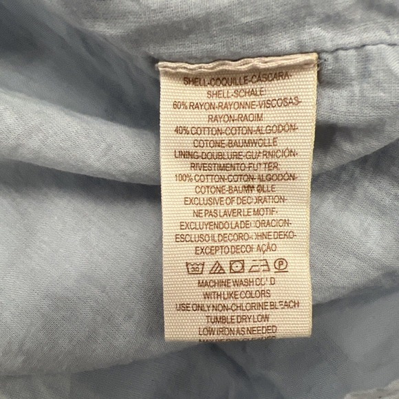 Free People Spell On You Floral Embroidered Dress 3/4 Sleeve Light Blue Medium - Picture 9 of 9